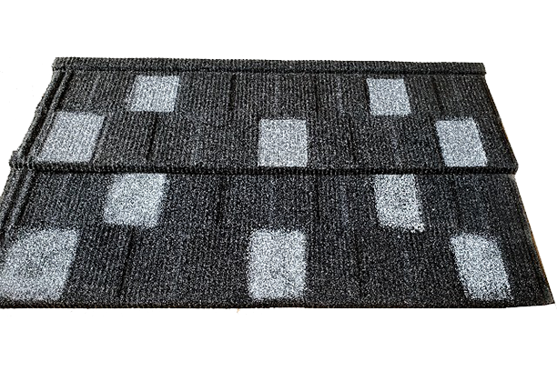 EditedWooden shingle black and white double color